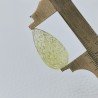 Quarzo Oro Verde Forma Goccia Incisa Moghul Fatto A Mano 26X14X10mm 24,45 Carati 1pz