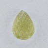 Quarzo Oro Verde Forma Goccia Incisa Moghul Fatto A Mano 26X17X13mm 37,30 Carati 1pz
