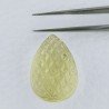 Quarzo Oro Verde Forma Goccia Incisa Moghul Fatto A Mano 25X17X12mm 34,00 Carati 1pz