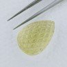 Quarzo Oro Verde Forma Goccia Incisa Moghul Fatto A Mano 25X17X12mm 34,00 Carati 1pz