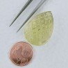 Quarzo Oro Verde Forma Goccia Incisa Moghul Fatto A Mano 25X17X12mm 34,00 Carati 1pz
