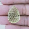 Quarzo Oro Verde Forma Goccia Incisa Moghul Fatto A Mano 25X17X12mm 34,00 Carati 1pz