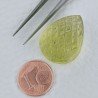 Quarzo Oro Verde Forma Goccia Incisa Moghul Fatto A Mano 24X18X14mm 39,00 Carati 1pz