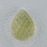 Quarzo Oro Verde Forma Goccia Incisa Moghul Fatto A Mano 27X19X13-14mm 39,80 Carati 1pz