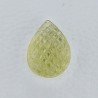 Quarzo Oro Verde Forma Goccia Incisa Moghul Fatto A Mano 29X21X13-16mm 42,70 Carati 1pz
