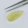Quarzo Oro Verde Forma Goccia Incisa Moghul Fatto A Mano 35X17X12mm 47,75 Carati 1pz
