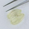 Quarzo Oro Verde Forma Goccia Incisa Moghul Fatto A Mano 17X15X9mm 17,75 Carati 1pz
