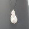 Collana Girocollo Con Catena Brunito Argento 925 E Pearle Di Fiume Scaramazze 1Pz