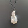 Collana Girocollo Con Catena Brunito Argento 925 E Pearle Di Fiume Scaramazze 1Pz