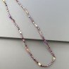 Collana Con Pietre Dure Granato Rosso E Pietre Dure Miste E Chiusra In Argento 925 A Mano