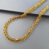 Collana Girocollo Con Pietre Dure Quarzo Citrino Idrotermale Rondelle Sfaccettato Annodato A Mano E Chiusra In Ottone