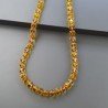 Collana Girocollo Con Pietre Dure Quarzo Citrino Idrotermale Rondelle Sfaccettato Annodato A Mano E Chiusra In Ottone