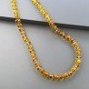 Collana Girocollo Con Pietre Dure Quarzo Citrino Idrotermale Rondelle Sfaccettato Annodato A Mano E Chiusra In Ottone