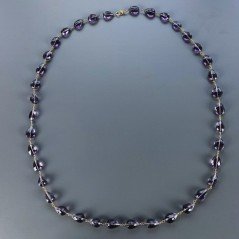 Collana A Nodo Orafo Dorato Con Ametista Africana Idrotermale Gocce Sfaccettate A Mano