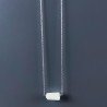 Collana Girocollo Con Catena Rodiato Argento 925 E Pietra Di Luna (Adularia) Sassi Sfaccettato A Mano 1Pz
