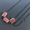 Collana Girocollo Con Catena Brunito Argento 925 E Pietra Di Luna Chocolate Sassi Sfaccettato A Mano 1Pz