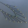 Collana Girocollo Con Catena Brunito Argento 925 Zircone Olivina (Peridoto) A 11 Gocce Sfaccettato A Mano 1Pz
