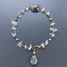 Bracciale Nodo Orafo Rosato Con Cristallo Di Rocca E Labradorite Forme Miste Sfaccettato A Mano 1pz