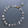 Bracciale Nodo Orafo Rosato Con Cristallo Di Rocca E Labradorite Forme Miste Sfaccettato A Mano 1pz