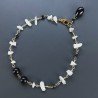 Bracciale Nodo Orafo Dorato Con Pietra Di Luna E Agata Nera Forme Miste Sfaccettato A Mano 1pz