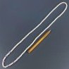 Collana Con Perle Di Maiorca E Cristallo Rosa Diamantato Tondo Sfaccettato A Mano 1pz