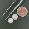 Perle Di Fiume Mezzo Forato Tondo (AA) 8mm 3,80 Carati 1pz