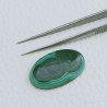 Malachite Naturale Forma Ovale Cabochon Fatto A Mano 28X17X5mm 30,80 Carati 1pz