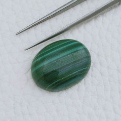 Malachite Naturale Forma Ovale Cabochon Fatto A Mano 22X17X7mm 32,85 Carati 1pz