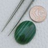 Malachite Naturale Forma Ovale Cabochon Fatto A Mano 22X17X7mm 32,85 Carati 1pz