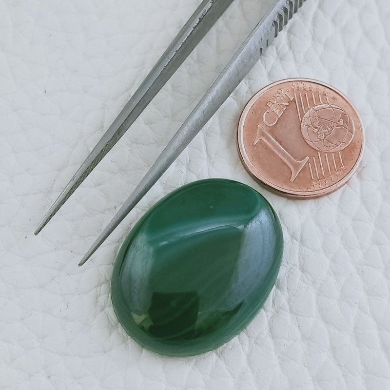 Malachite Naturale Forma Ovale Cabochon Fatto A Mano 23X18X5mm 27,65 Carati 1pz