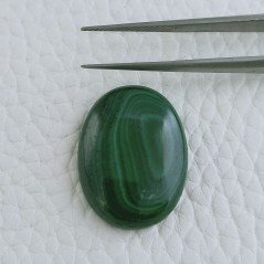 Malachite Naturale Forma Ovale Cabochon Fatto A Mano 24X18X5mm 27,75 Carati 1pz