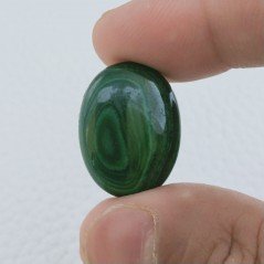 Malachite Naturale Forma Ovale Cabochon Fatto A Mano 24X18X5mm 27,75 Carati 1pz