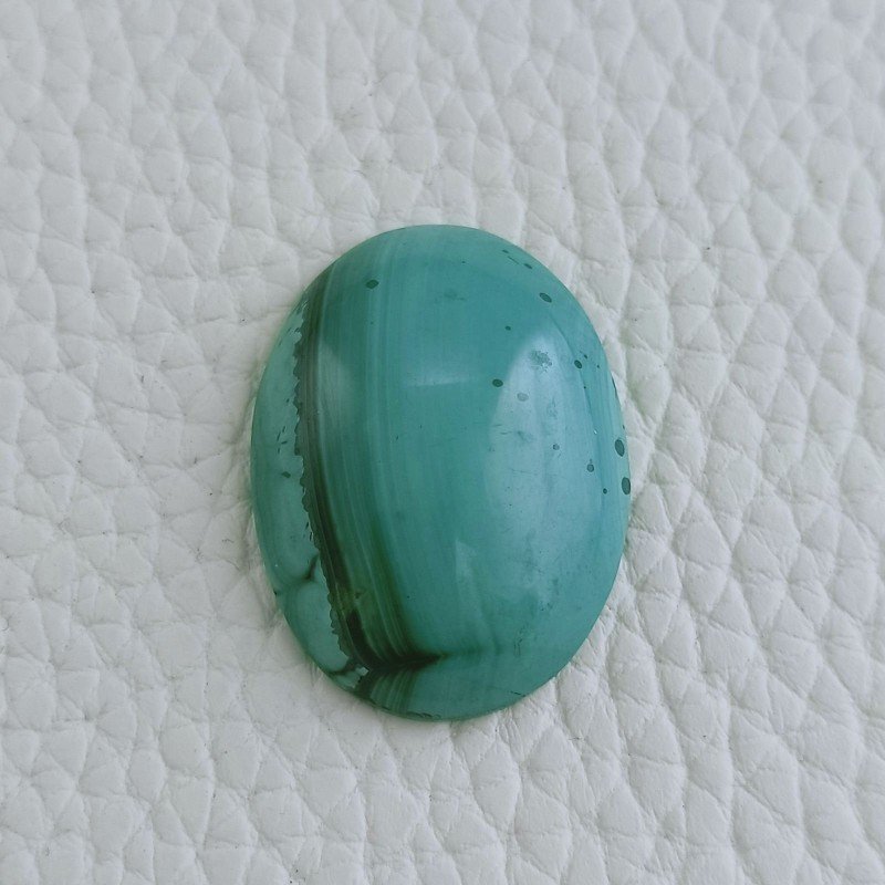 Malachite Naturale Forma Ovale Cabochon Fatto A Mano 29X21X7mm 42,00 Carati 1pz