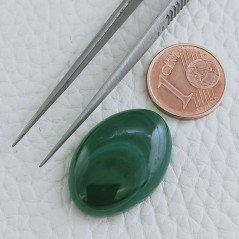 Malachite Naturale Forma Ovale Cabochon Fatto A Mano 23X17X6mm 29,85 Carati 1pz