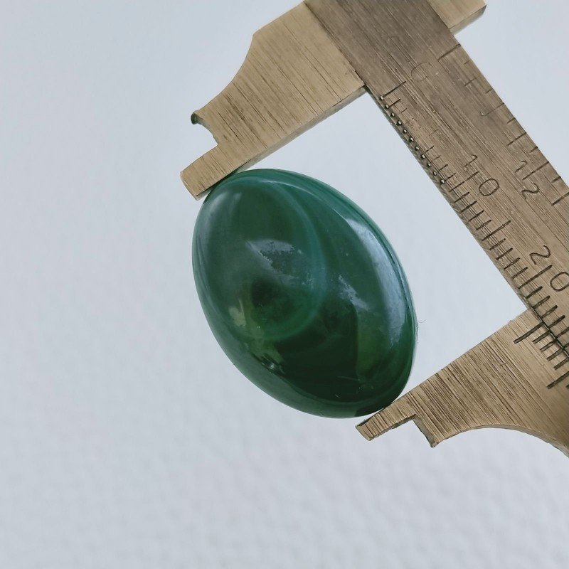 Malachite Naturale Forma Ovale Cabochon Fatto A Mano 23X17X6mm 29,85 Carati 1pz