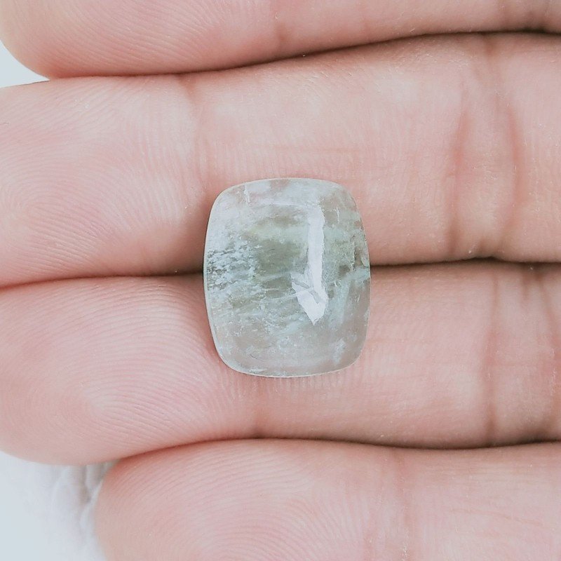 Acquamarina Forma Cuscino Cabochon Fatto A Mano 15X13X5mm 9,70 Carati 1pz