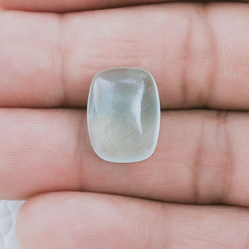 Acquamarina Forma Cuscino Cabochon Fatto A Mano 15X12X6mm 9,35 Carati 1pz
