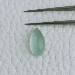 Cabochon di Acquamarina Goccia, 14x7x5 mm, 3,85 ct, Fatto a Mano