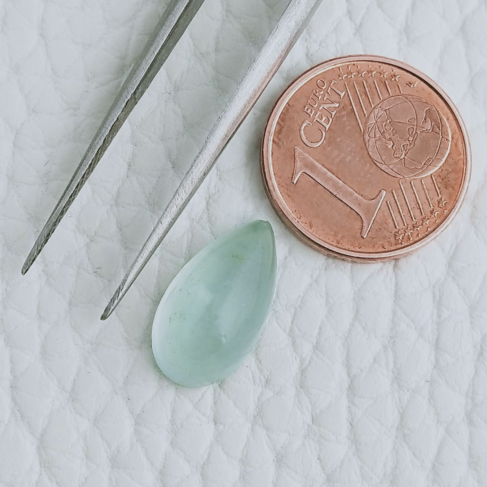 Acquamarina Forma Goccie Cabochon Fatto A Mano 14X7X5mm 3,85 Carati 1pz
