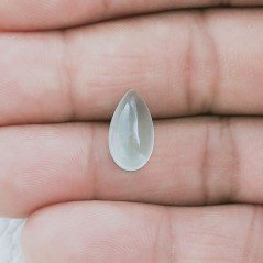 Cabochon di Acquamarina Goccia, 14x7x5 mm, 3,85 ct, Fatto a Mano