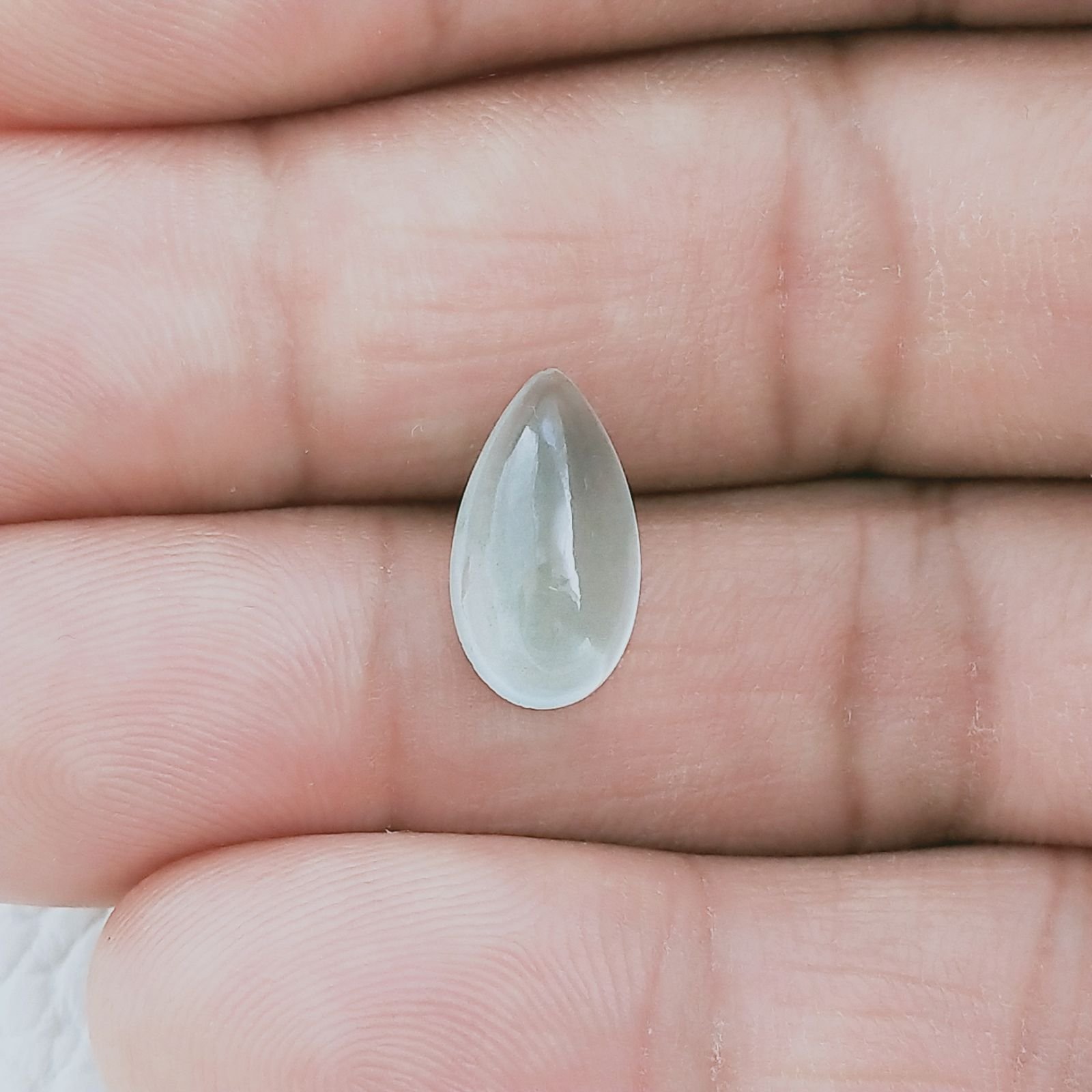 Acquamarina Forma Goccie Cabochon Fatto A Mano 14X7X5mm 3,85 Carati 1pz
