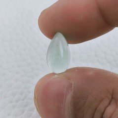 Cabochon di Acquamarina Goccia, 14x7x5 mm, 3,85 ct, Fatto a Mano