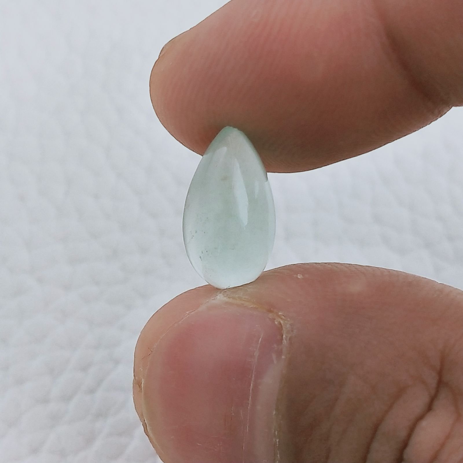 Acquamarina Forma Goccie Cabochon Fatto A Mano 14X7X5mm 3,85 Carati 1pz