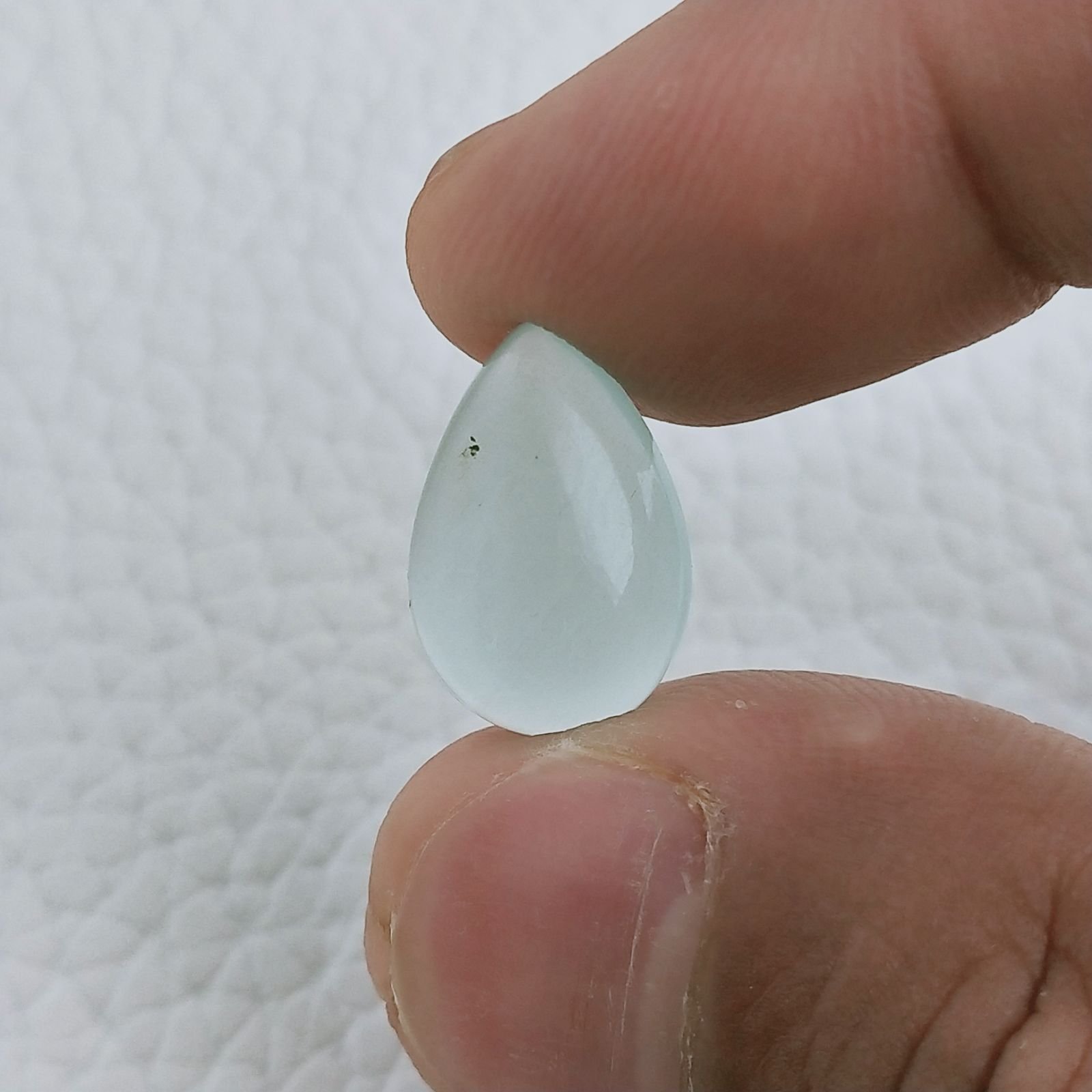 Acquamarina Forma Goccie Cabochon Fatto A Mano 16X11X5mm 6,75 Carati 1pz