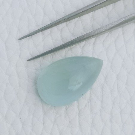 Acquamarina Forma Goccie Cabochon Fatto A Mano 20X12X8mm 13,35 Carati 1pz