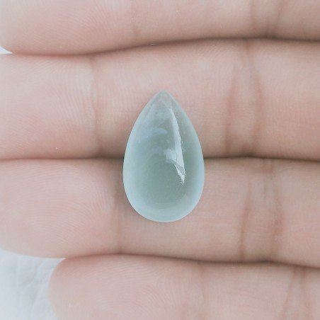 Acquamarina Forma Goccie Cabochon Fatto A Mano 20X12X8mm 13,35 Carati 1pz