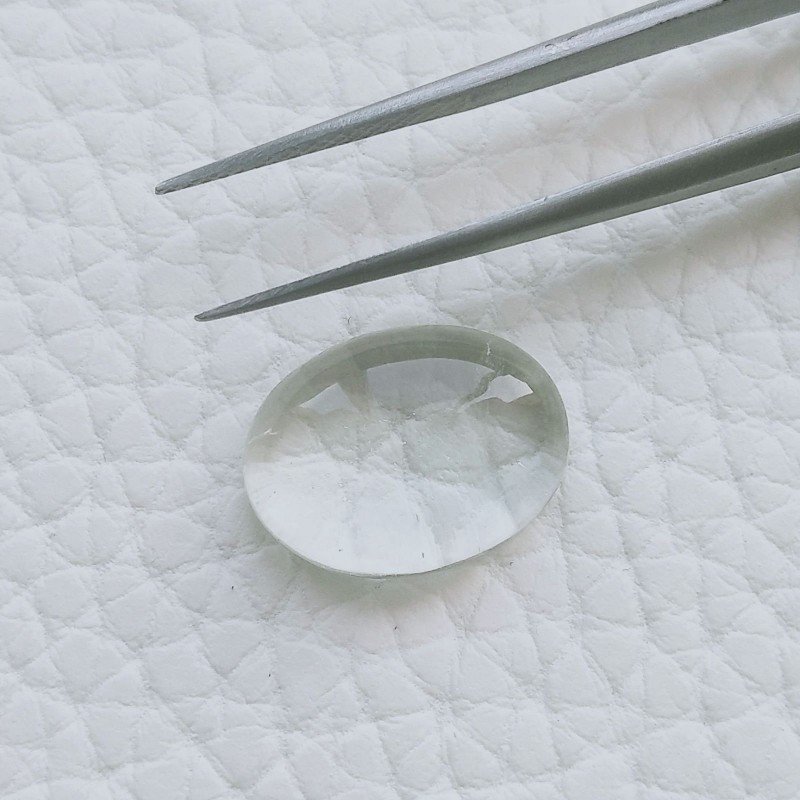 Fluorite Verde Forma Ovale Cabochon Fatto A Mano 16X12X5-6mm 11,80 Carati 1pz