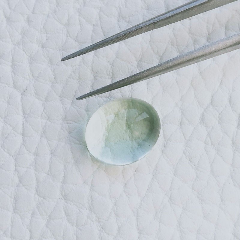 Fluorite Verde Forma Ovale Cabochon Fatto A Mano 12X10X4-6mm 6,65 Carati 1pz
