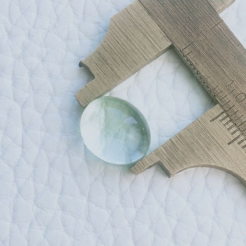 Fluorite Verde Forma Ovale Cabochon Fatto A Mano 12X10X4-6mm 6,65 Carati 1pz