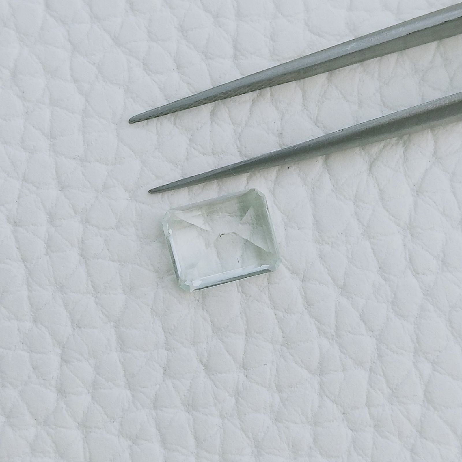 Acquamarina Taglio Smeraldo Ottagono Sfaccettato A Mano Gemma Sciolta 9X7X4mm 2,45 Carati 1pz